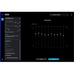 Bezprzewodowy zestaw słuchawkowy do gier Logitech G535 LIGHTSPEED - CZARNY