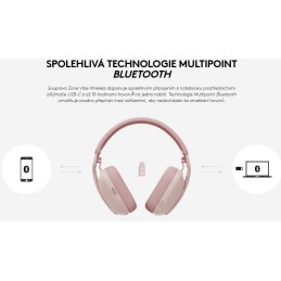 Logitech Zone Vibe Wireless MS bluetooth headset - OFF WHITE - EMEA