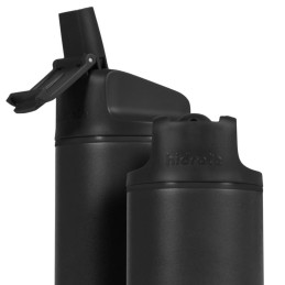 HidrateSpark – Smart-Flasche aus Edelstahl mit Strohhalm, 620 ml, Bluetooth-Tracker, schwarz