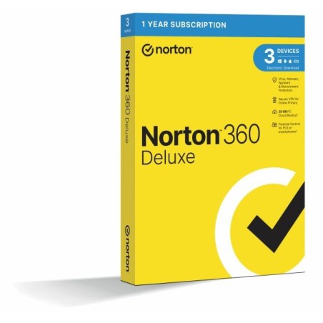 NORTON 360 DELUXE 25 GB CZ für 1 Benutzer auf 3 Geräten für 12 Monate BOX