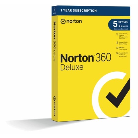 NORTON 360 DELUXE 50GB CZ pre 1 užívateľov pre 5 zariadení na 12 mesiacov BOX