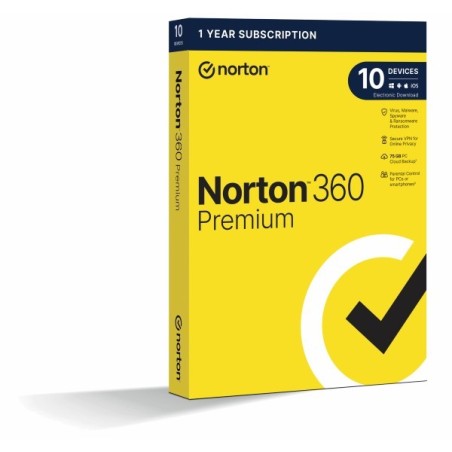 NORTON 360 PREMIUM 75GB CZ for 1 user on 10 devices for 12 months BOX