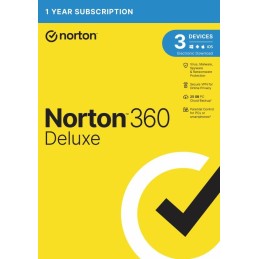 NORTON 360 DELUXE 25GB +VPN 1 user for 3 devices for 1 year